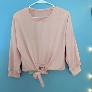 Pink Knotted Shirt